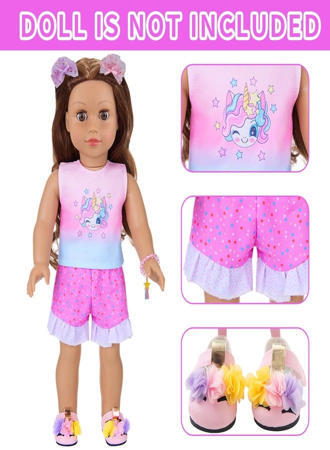 UNICORN ELEMENT 18 Inch American Doll Unicorn Seated Backpack Set and Accessories Include Clothes,Carrier,Shoes,Cell Phone,Stickers Totol 9 pcs(Doll Not Included) - Image 5